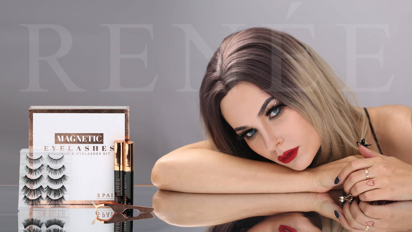 3D Magnetic Eyelashes with Eyeliner